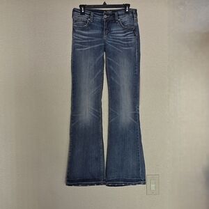 Silver Jeans Women's Aiko Mid Flare Blue Denim
